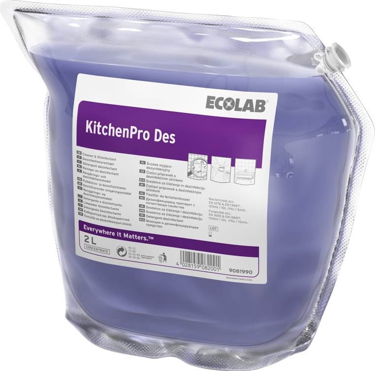 Ecolab KitchenPro Des, 2 x 2 L Gejoma Uw groothandel in schoonmaakartikelen
