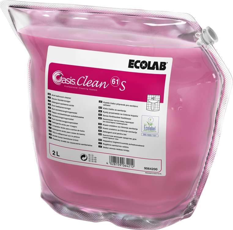 Ecolab Oasis Clean 61 S Badkamerreiniger, 2 x 2 L Gejoma Uw