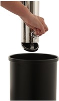 Wand Asbak Zuil Rond, RVS-2