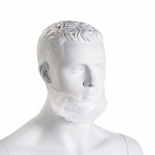 Gejoma Non Woven Baardmaskers 45 X20cm - Wit, 1000 st