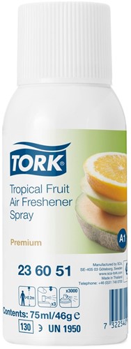Tork Air Freshener Spray, Tropical Fruit, 12 x 75 ml