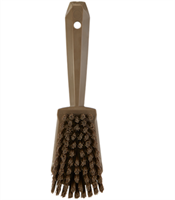 Vikan Afwasborstel, Korte steel, Hard, Bruin-2