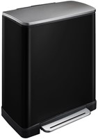Eko E-cube recycling pedaalemmer 28+18L Zw/Rvs 