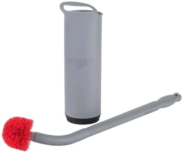 Unger Tropfsichere WC-Bürste Mit Halter – Flexibler Hals, Hygienisch Versteckt