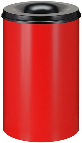 Vlamdovende papierbak, 110 L, Rood / Zwart