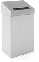 Afvalbak met hygiënische top, 18 L, Mat / RVS