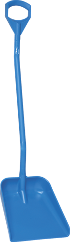 Vikan Ergonomische schop, 1310mm steel, Groot blad, Blauw
