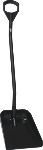 Vikan Ergonomische schop, 1310mm steel, Groot blad, Zwart