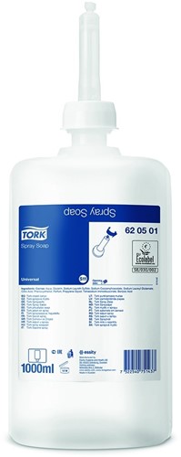 Tork Spray Soap, Cosmetic (620501), 6 x 1000 ml