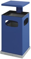 As-papierbak met afneembaar afdak, 80L, Blauw