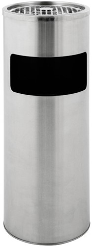 As-papierbak, Rond, 12,5L, Mat RVS