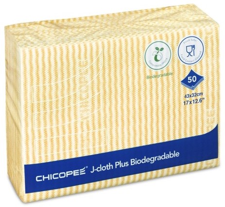 Chicopee J-Cloth Plus Biodegradable, 43 x 32 cm Geel (74441)