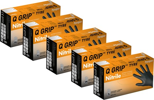 Gejoma Handschoen Nitril Q-grip Zwart XXL-3
