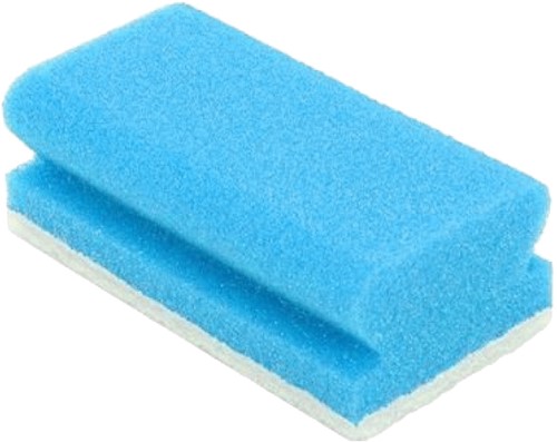 Gejoma Schuurspons met Grip, Blauw/Wit, 70 x 145 x 43 mm, 5 st