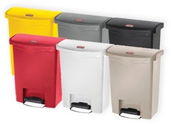 Rubbermaid Slim Jim Step On, Container, Front Step, Kunststof, 30L, 