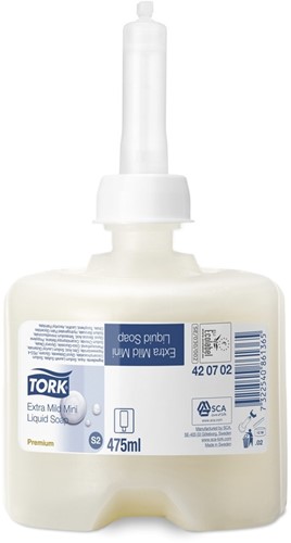 Tork Extra Mild Mini Liquid Soap (420702), 8 x 475 ml