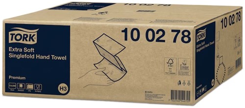 Tork Handdoeken H3 Singlefold Premium 2-Lgs Wit (100278)-2
