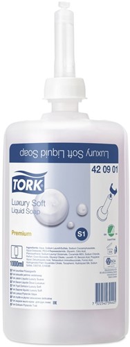 Tork Luxury Soft Liquid Soap (420901), 6 x 1000 ml