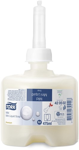 Tork Mild Mini Liquid Soap (420502), 8 x 475 ml