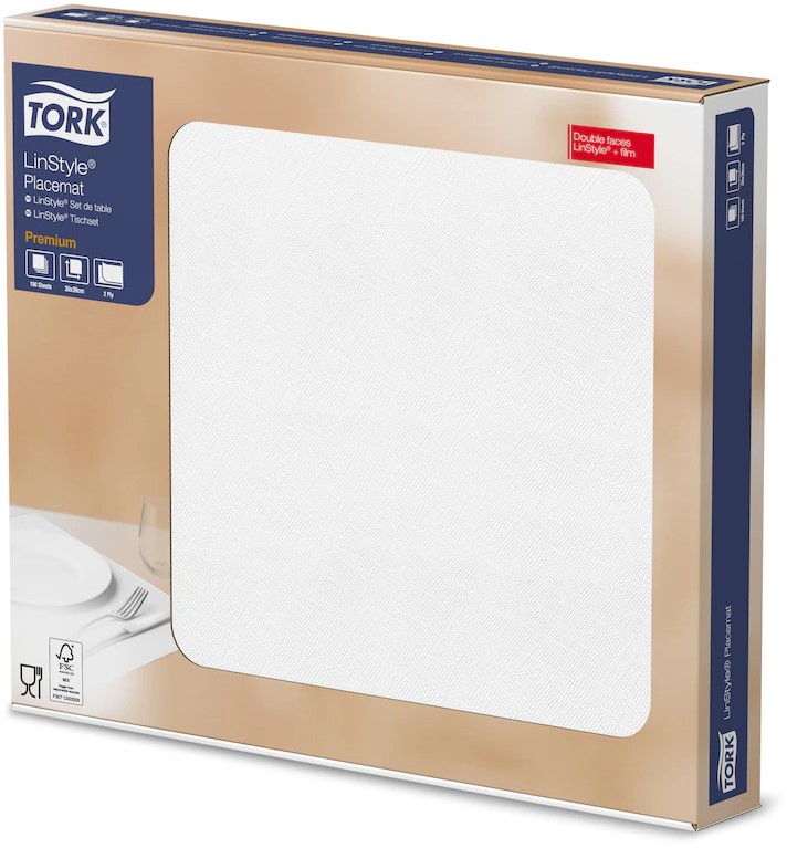 Tork Premium Linstyle Placemat, Wit Gejoma Uw groothandel in schoonmaakartikelen