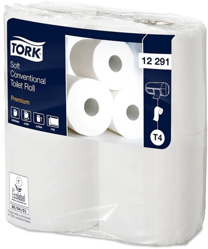 Tork Zacht Traditioneel Toiletpapier Premium 2-Laags (12291)